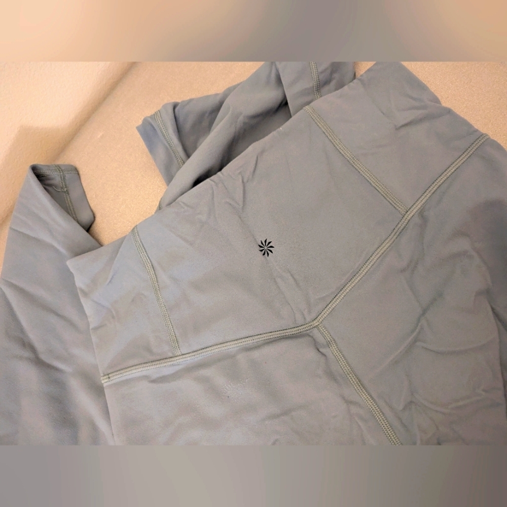 Athleta Elation High Rise Flare Pants Grey/Blue Women's Size Medium - Picture 3 of 10